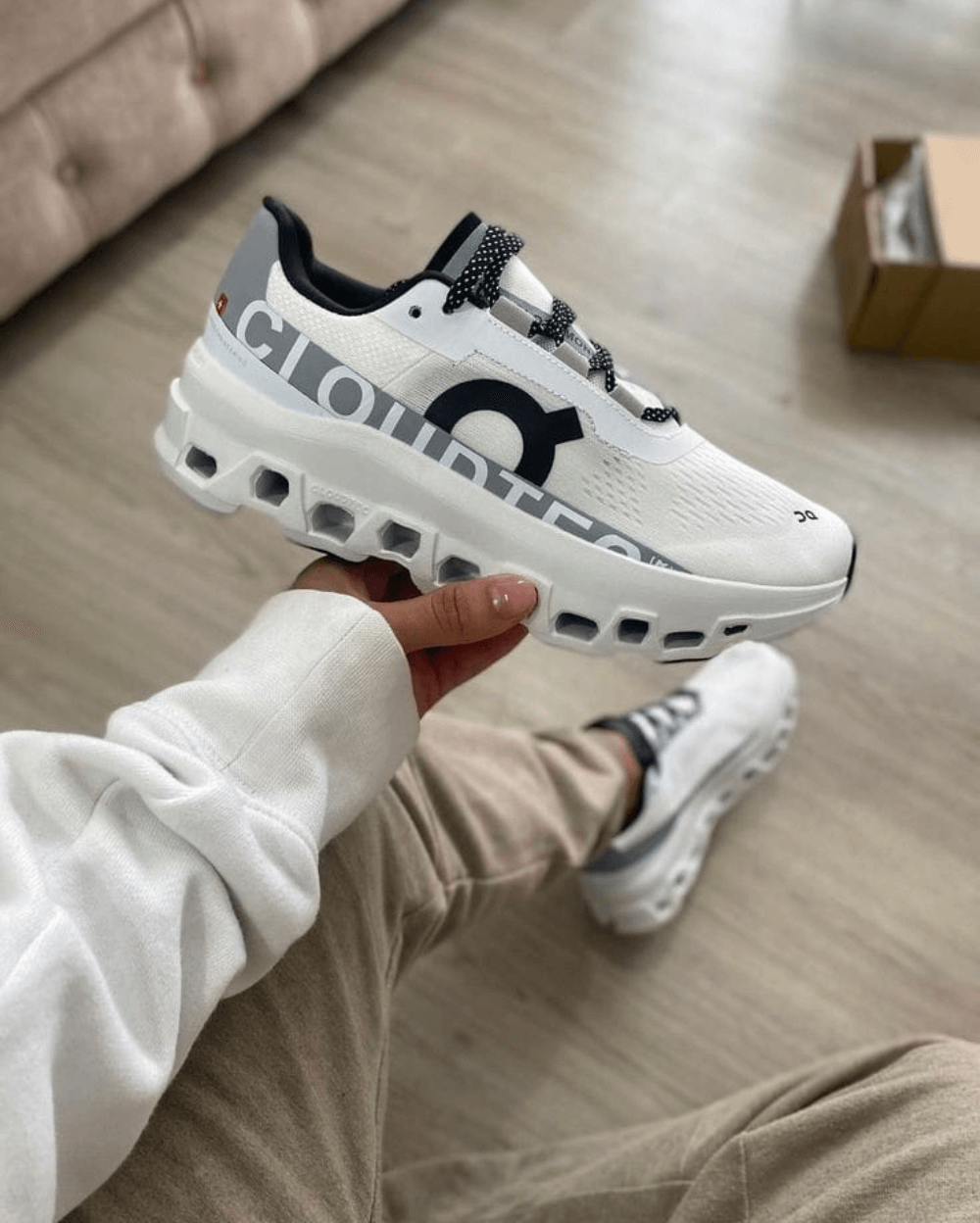 On Cloud Monster 2 White Forest 1 On Cloud Monster 2 White Forest - First Copy Replica Shoes