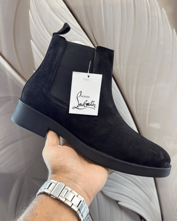 Shop Men's Louboutin Suede Boots Online India - First Copy