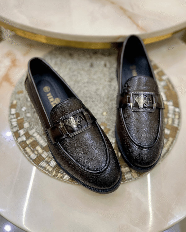 Shop Versace Brown Loafer Shoes for Men Online | First Copy