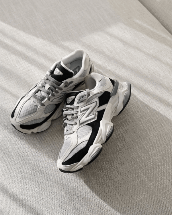 New Balance 9060 Grey Jet Black Sneakers - First Copy Replica