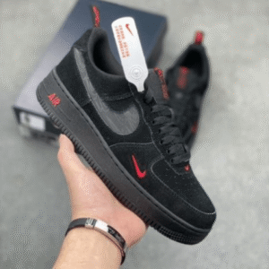 Nike Air Force 1 Low Multi Swoosh Black Crimson - First Copy Replica