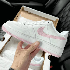 Women Nike Air Force 1 Low Valentine's Day White Pink - First Copy Replica