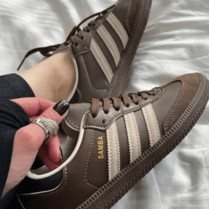 Adidas Samba Dark Brown Beige Gum - First Copy Replica