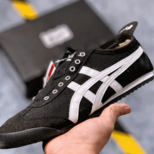 Onitsuka Tiger Slip On Black White - First Copy Replica